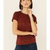 Gifts * | Sale Online Shyanne Women'S Chocolate Bandana Shadow Print Short Sleeve Tee