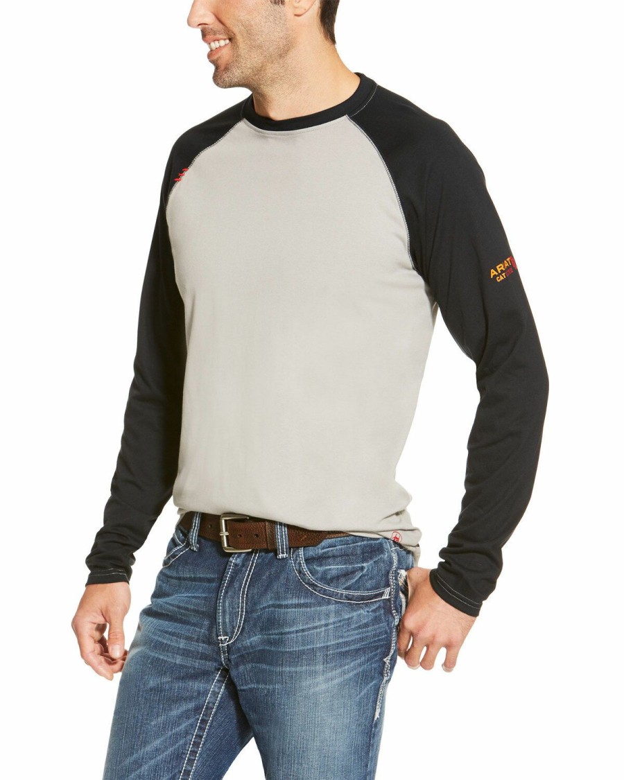 Men * | Top Selling Ariat Men'S Fr Long Sleeve Raglan T-Shirt Tall