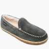 Men * | Hot Selling Minnetonka Men'S Grey Tilden Slippers Moc Toe