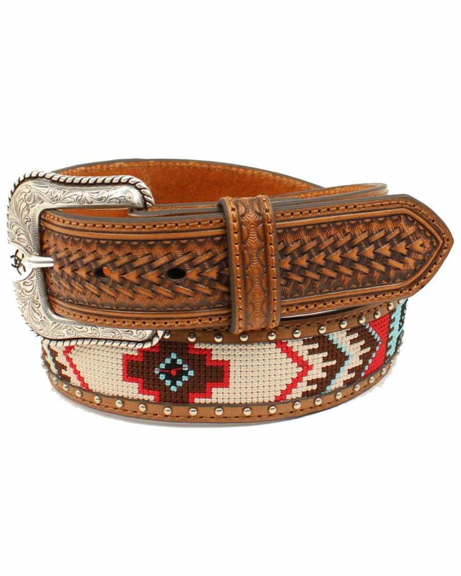 Men * | Special Offers Ariat Men'S Bright Fabric Western Belt