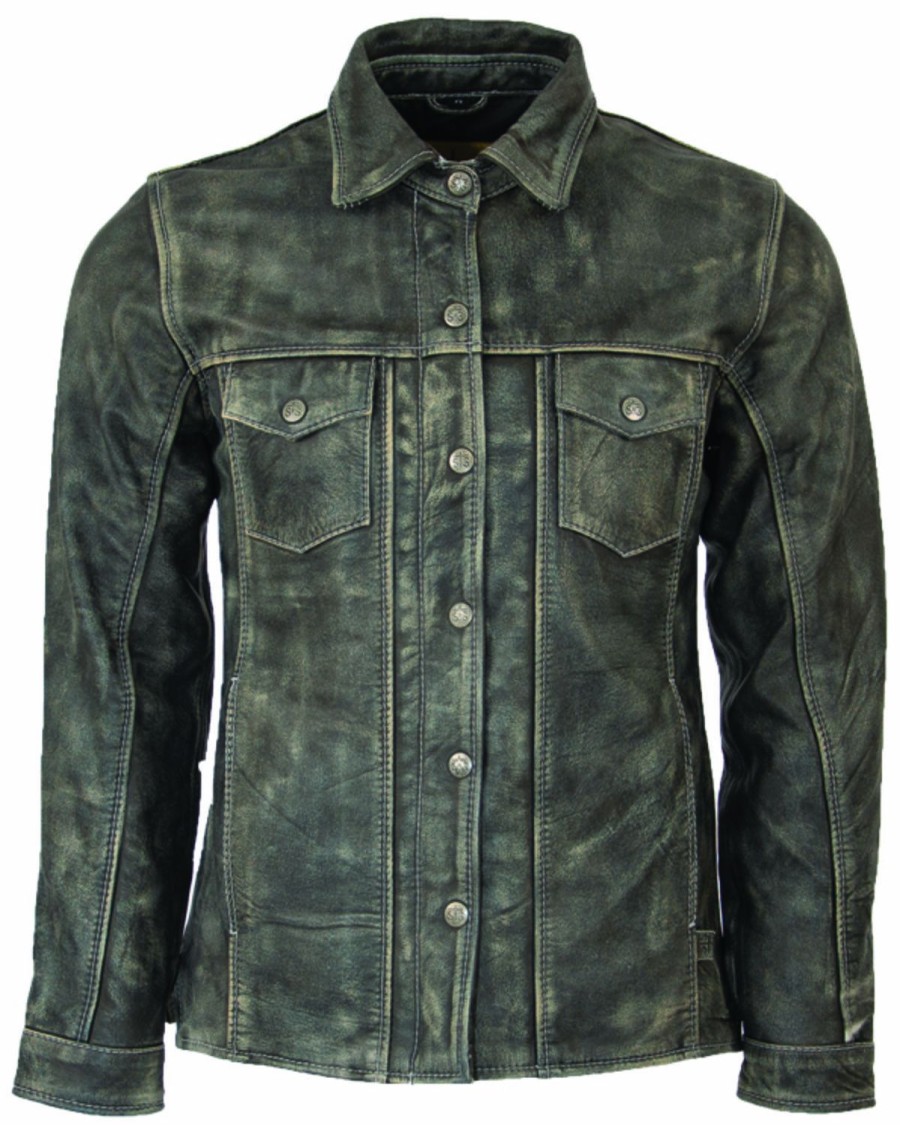 Men * | Sts Ranchwear By Carroll Premium Sts Ranchwear Men'S Grey The Ranch Hand Leather Jacket