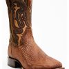 Men * | New Threads Dan Post Men'S Shark Suede Coganc Exotic Western Boots Broad Square Toe