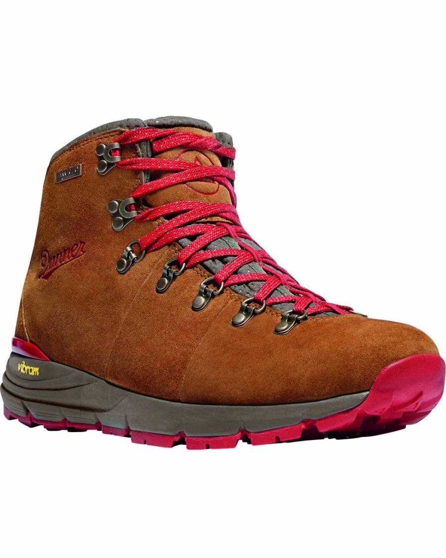 Men * | Cheap Danner Men'S Brown/Red Mountain 600 Hiking Boots