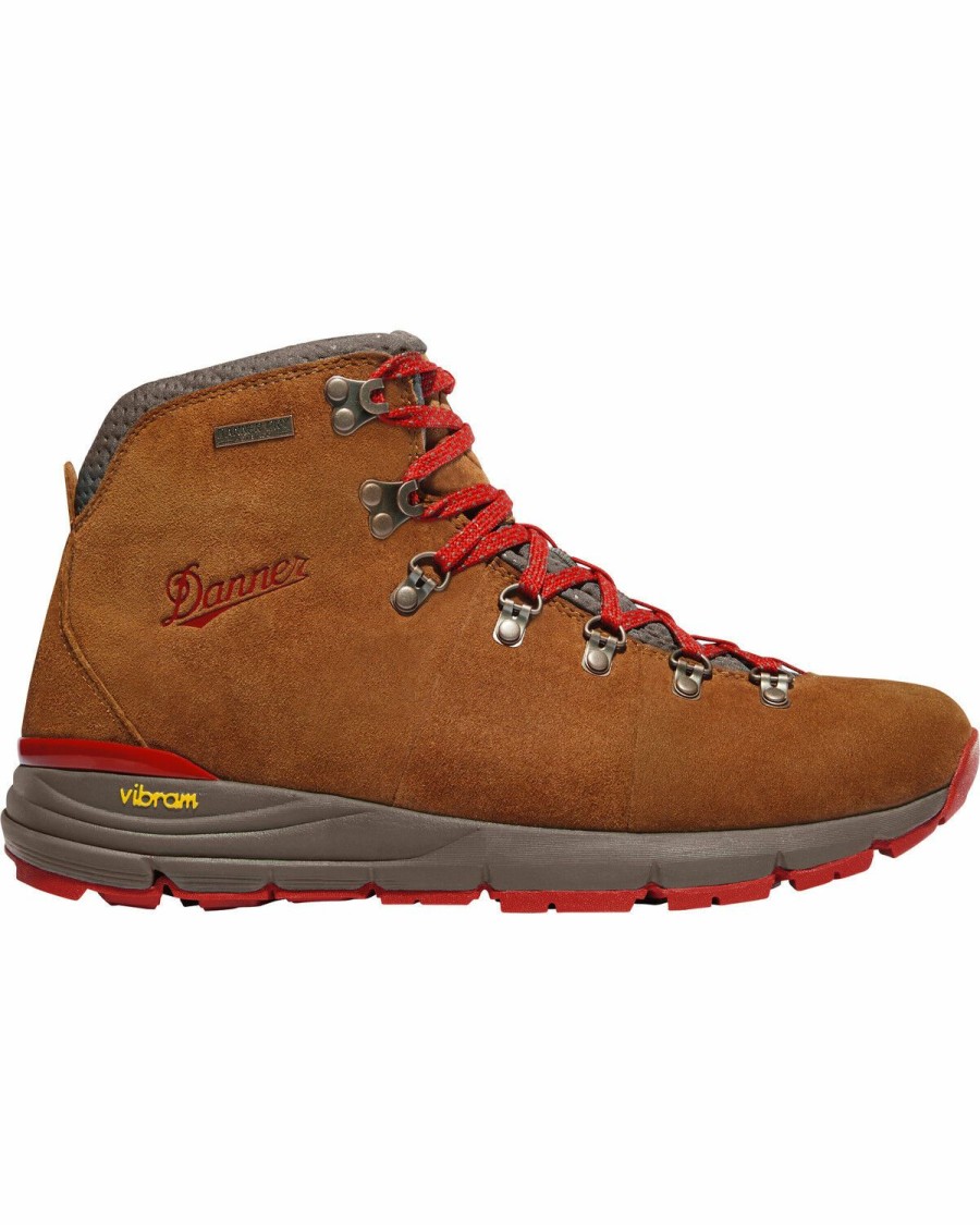 Men * | Cheap Danner Men'S Brown/Red Mountain 600 Hiking Boots