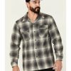 Men * | Cheap Pendleton Men'S Board Ombre Plaid Long Sleeve Button-Down Western Shirt