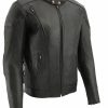 Men * | Sale Online Milwaukee Leather Men'S 3X Side Lace Vented Scooter Jacket Big