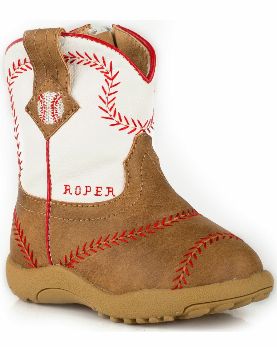 Kids * | New Threads Roper Infant Boys' Cowbaby Baseball Pre-Walker Cowboy Boots Round Toe