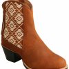 Women * | Unique Twisted X Women'S Southwestern Printed Full-Grain Leather Western Booties Round Toe