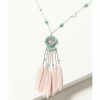 Women * | Sale Online Shyanne Women'S Prism Skies Feather Beaded Tassel Necklace