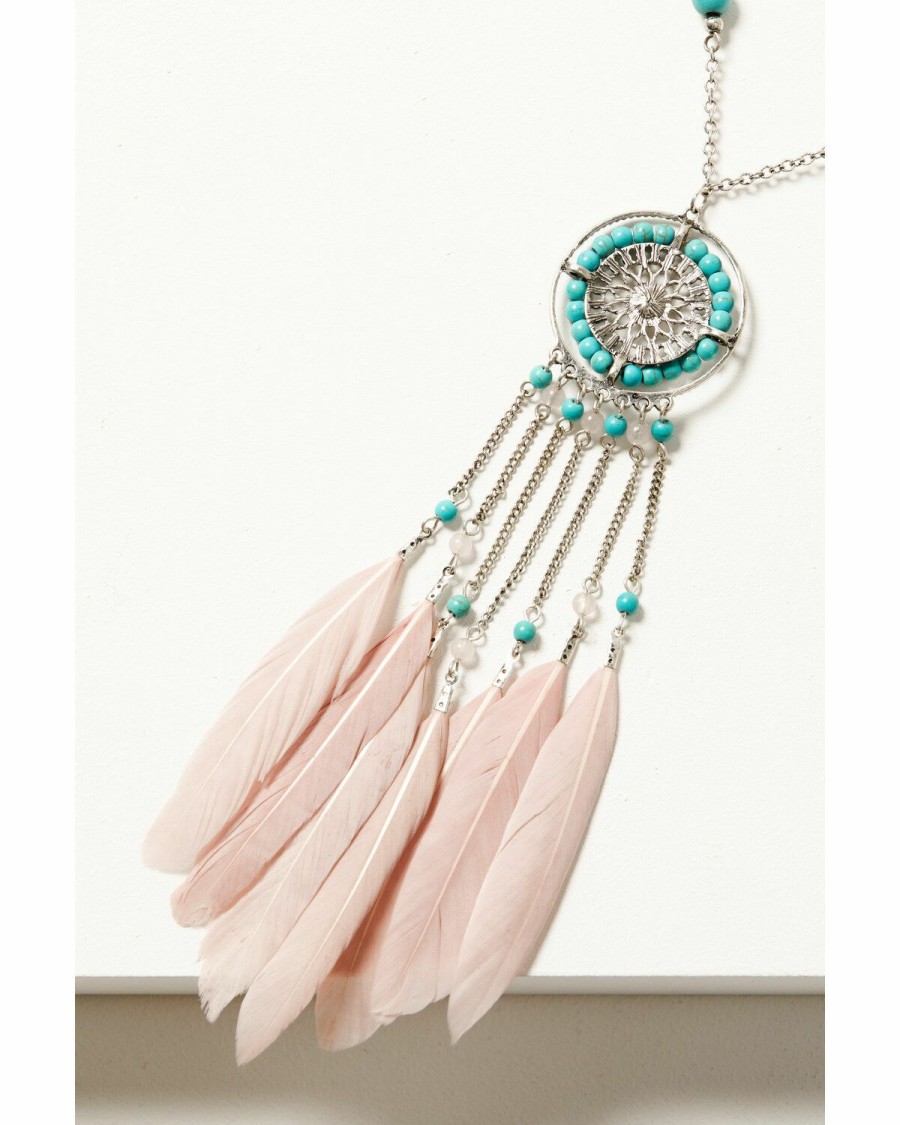 Women * | Sale Online Shyanne Women'S Prism Skies Feather Beaded Tassel Necklace