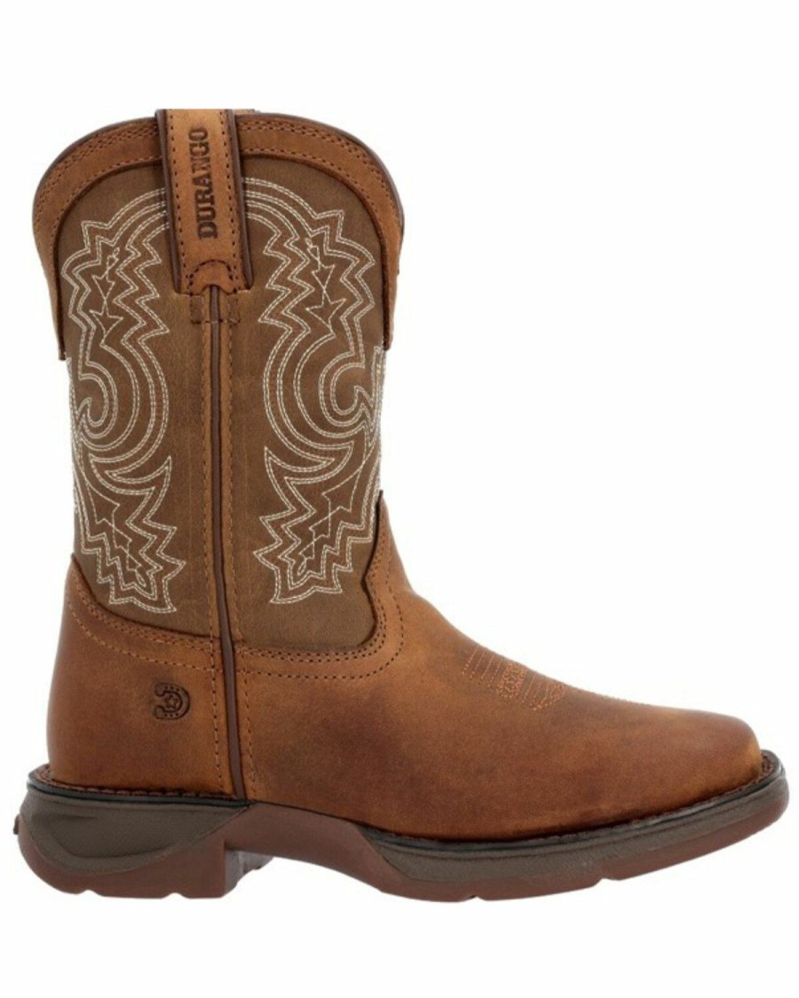 Kids * | Premium Durango Youth Boys' Lil Rebel Embroidered Western Boots Broad Square Toe