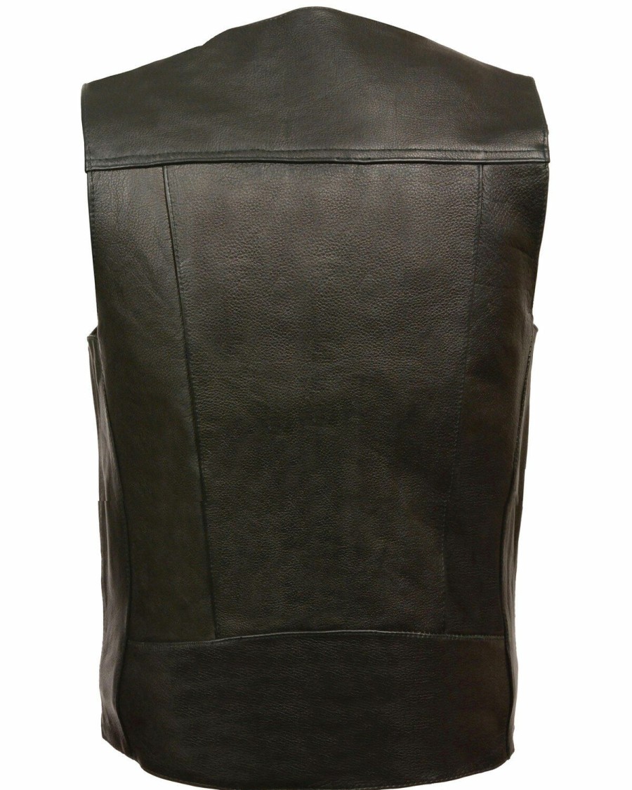 Men * | Best Sellers Milwaukee Leather Men'S Buffalo Nickel Snap Classic Vest