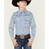 Kids * | Hot Sell Cowboy Hardware Boys' Bramble Paisley Western Long Sleeve Shirt