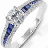 Women * | Cut Price Kelly Herd Women'S Blue Spinel Engagement Ring