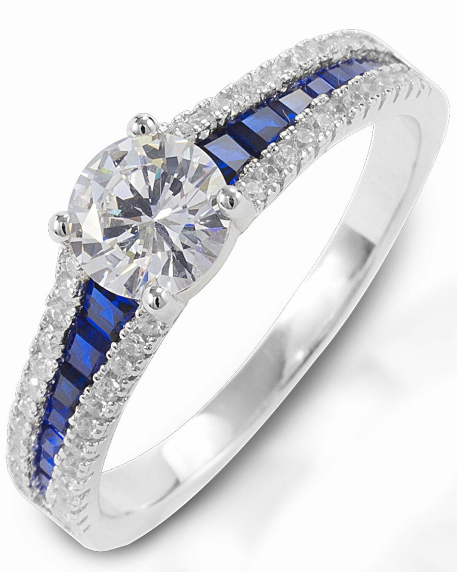 Women * | Cut Price Kelly Herd Women'S Blue Spinel Engagement Ring