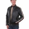 Men * | Bestsellers Scully Leatherwear Men'S Black Lamb Riding Jacket