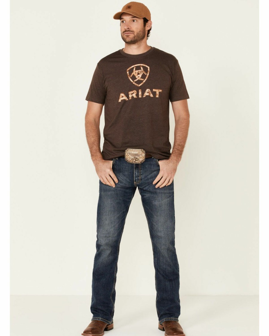 Men * | Cut Price Ariat Men'S Liberty Usa Digi Camo Logo Short Sleeve T-Shirt