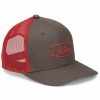 Men * | Best Sellers Justin Men'S Red Embroidered Rubber Front Cap