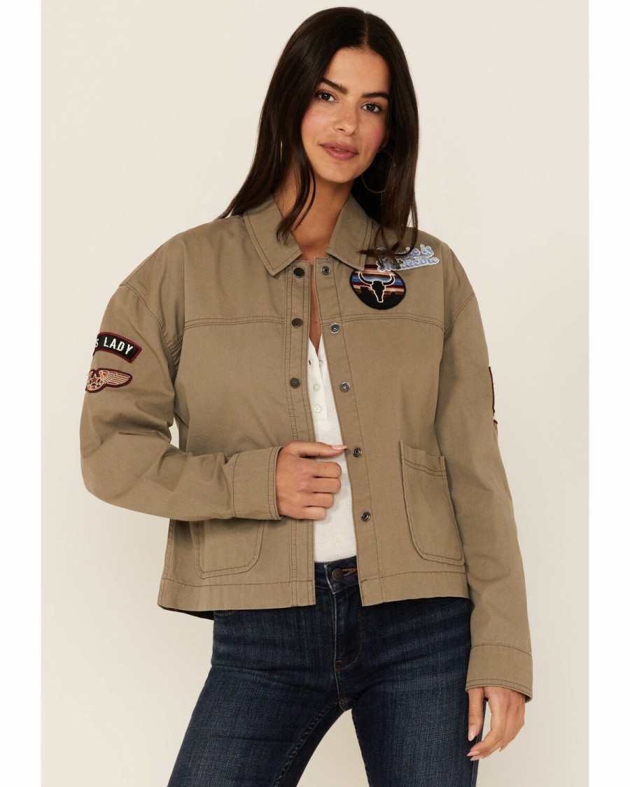 Women * | Sale Online Idyllwind Women'S Falls Creek Patch Shacket