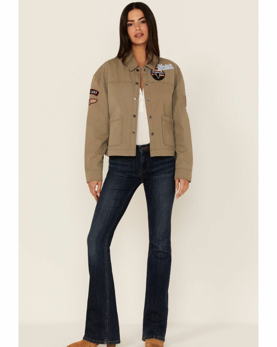 Women * | Sale Online Idyllwind Women'S Falls Creek Patch Shacket