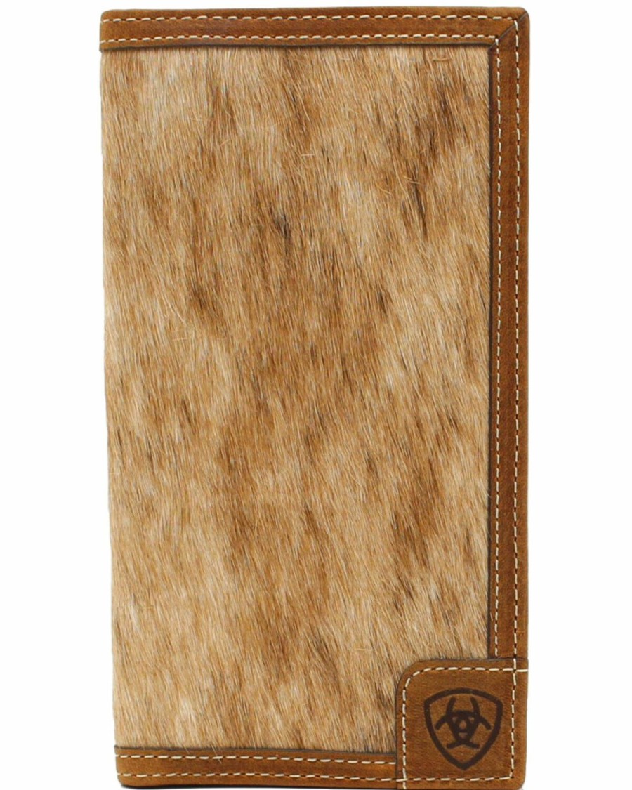 Men * | Unique Ariat Men'S Hair-On Trifold Wallet