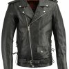 Men * | Attractive Milwaukee Leather Men'S Classic Side Lace Concealed Carry Motorcycle Jacket 3Xtall