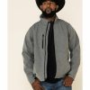 Men * | Latest Cowboy Hardware Men'S Grey Logo Poly Shell Jacket