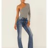 Women * | Official Miss Me Women'S Southwestern Feather Bootcut Jeans