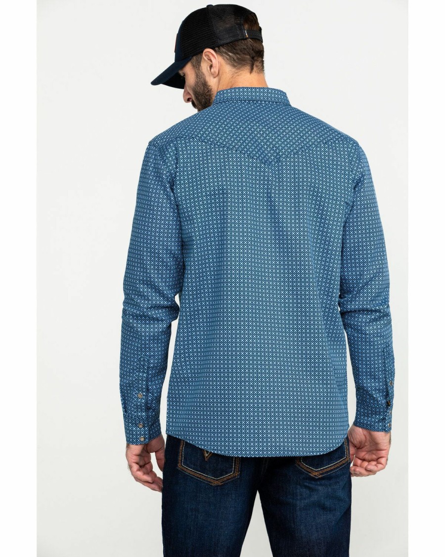 Men * | Unique Cody James Men'S Fr Geo Print Long Sleeve Work Shirt Big