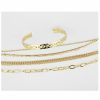 Gifts * | Best Sellers Shyanne Women'S Multi Chain Bracelet And Gold Bangle Set